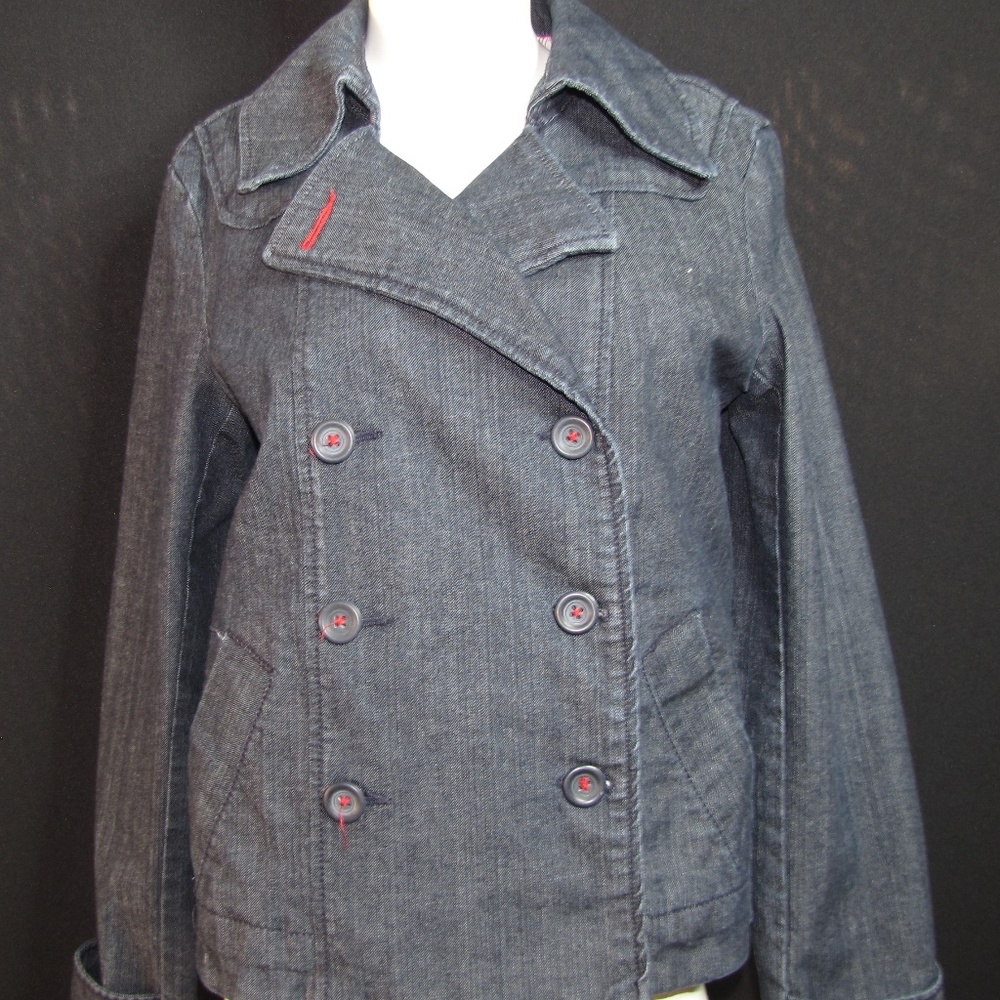 Ann Taylor LOFT Blue Denim Peacoat